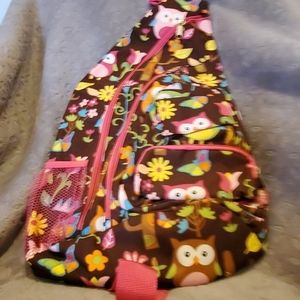 Large owl sling bag